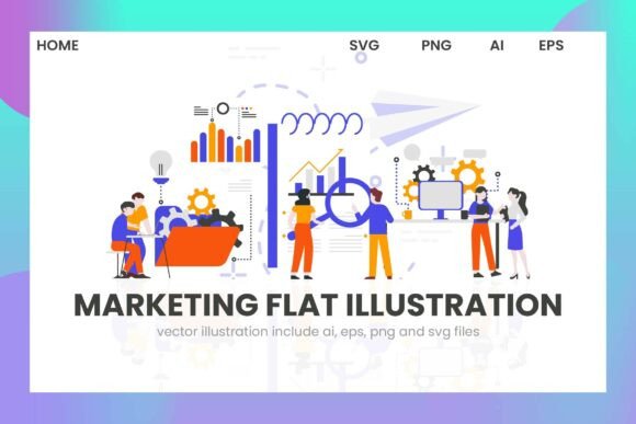 Business Marketing Flat: A Visual Tool for Modern Marketing Strategies