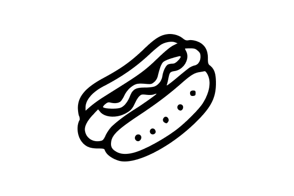 Classic Hot Dog Outline