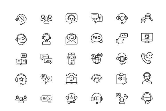 Customer Service Icon Set 30