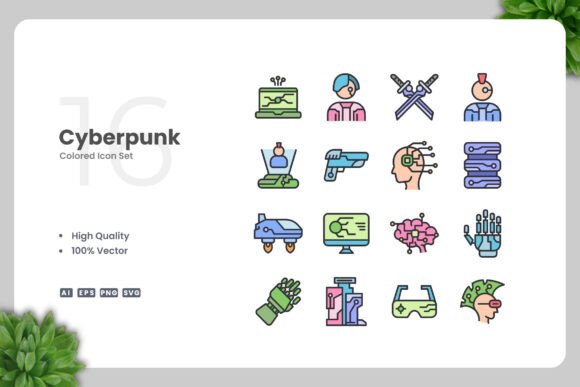 Cyberpunk Colored Icons: A Strategic Design Tool for Modern Creatives