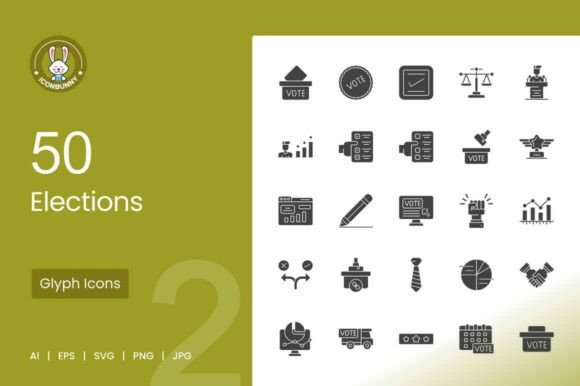 Elections Glyph Icons