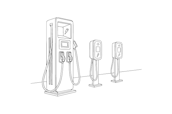 Ev Charging Line Art Clip Art
