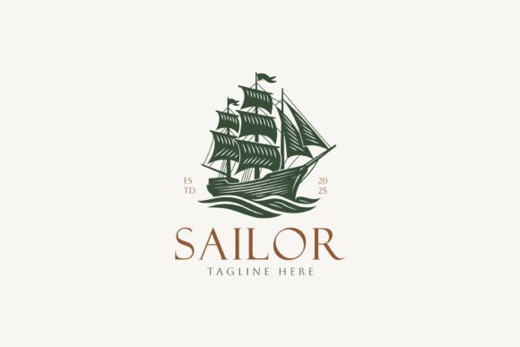 Revitalize Your Corporate Image with the Nautical Logo Shipping Sailboat Ocean