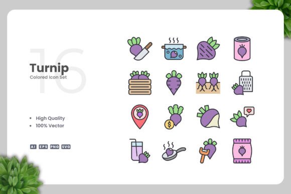 Turnip Colored Icons: A Versatile Design Solution for Modern Projects