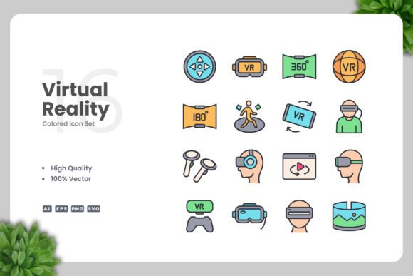 Virtual Reality Colored Icons: A Versatile Design Solution for Modern Creatives