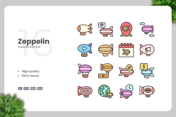 Zeppelin Colored Icons: A Versatile Design Solution for Every Project